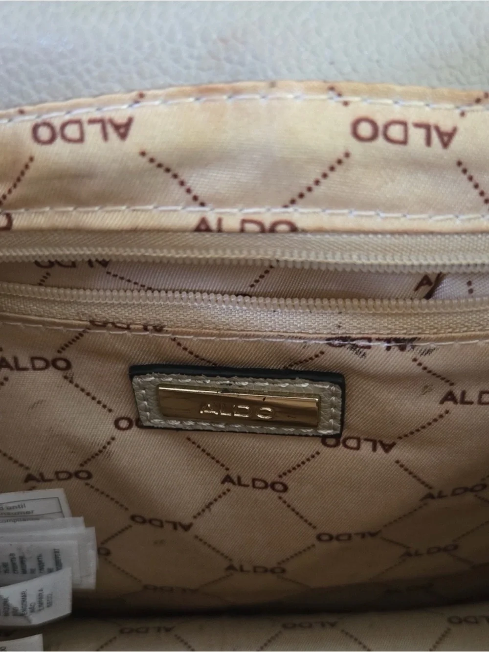 ALDO Aoille Snake Print Crossbody Bag with Gold Chain & Turn-Lock Accent